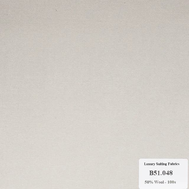 B51.048 Kaki Kevinlli - Vải Kaki - Trắng Kem Trơn