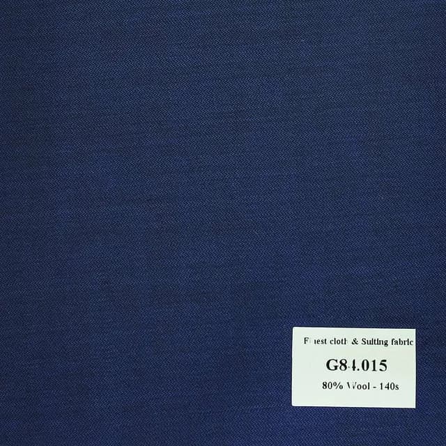 G84.015 Kevinlli V7 - Vải Suit 80% Wool - Xanh Dương Trơn