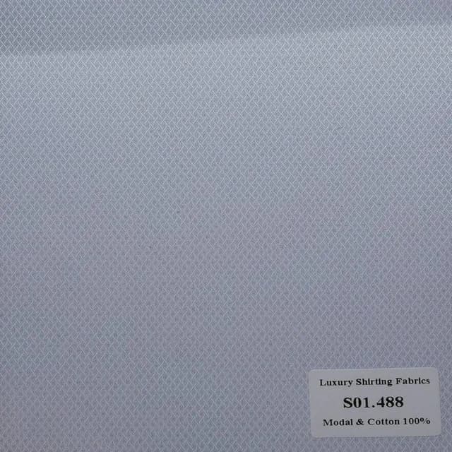 S01.488 Kevinlli S1 - Sơmi Cotton & Modal - Trắng Trơn