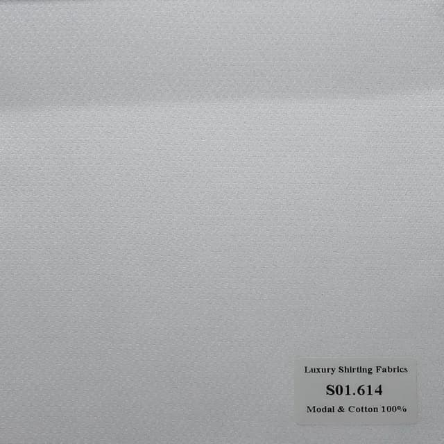 S01.614 Kevinlli S1 - Sơmi Cotton & Modal - Xám Trơn