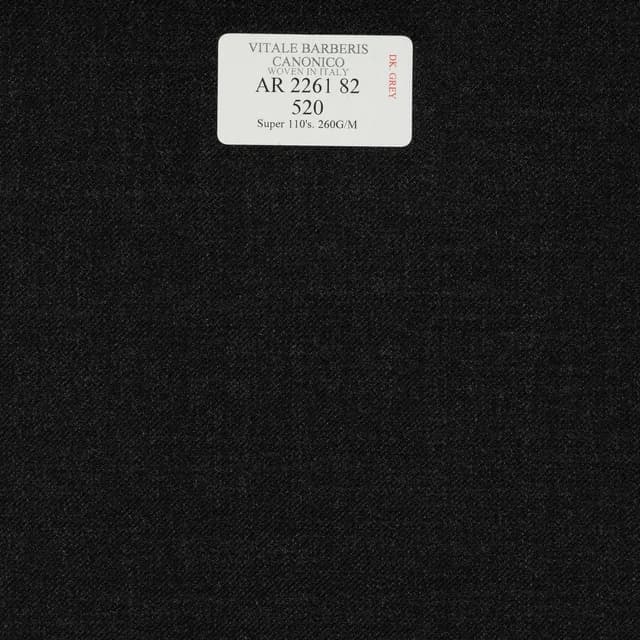 AR 2261 82 CANONICO - 100% Wool - Đen Trơn