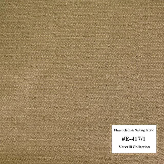 E-417/1 Vercelli V9 - Vải Suit 95% Wool - Vàng Trơn