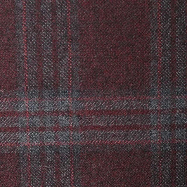 ML649/1 Vercelli CX - Vải Suit 95% Wool - Đỏ Caro