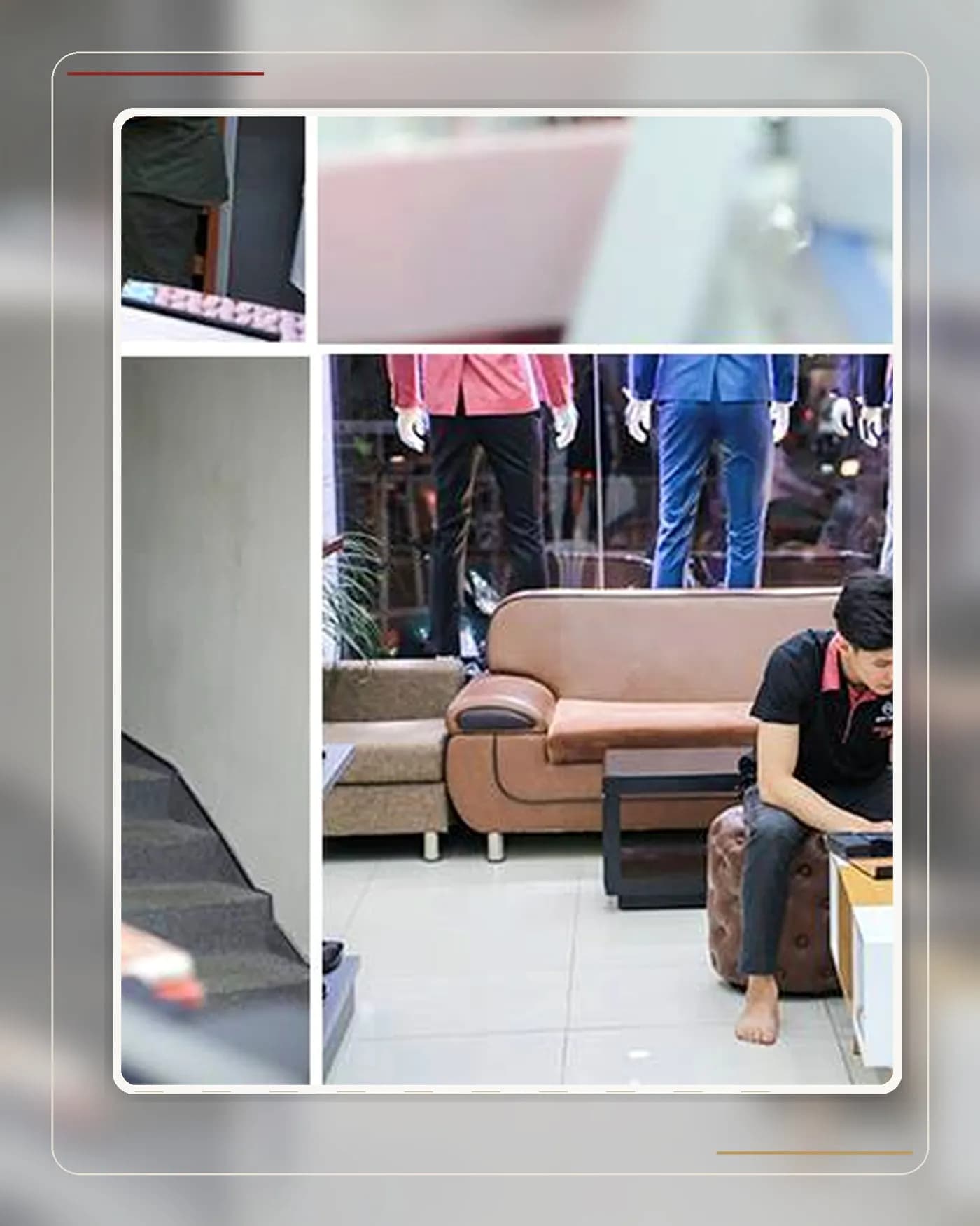 Tủ đồ suit tối giản với sơ mi và cà vạt cơ bản được sắp xếp tại Mon Amie