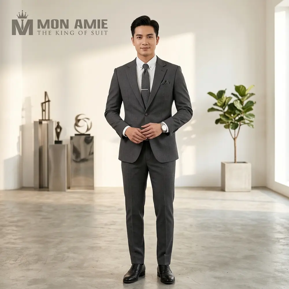 suit cưới hàn quốc thiết kế slim-fit sang trọng