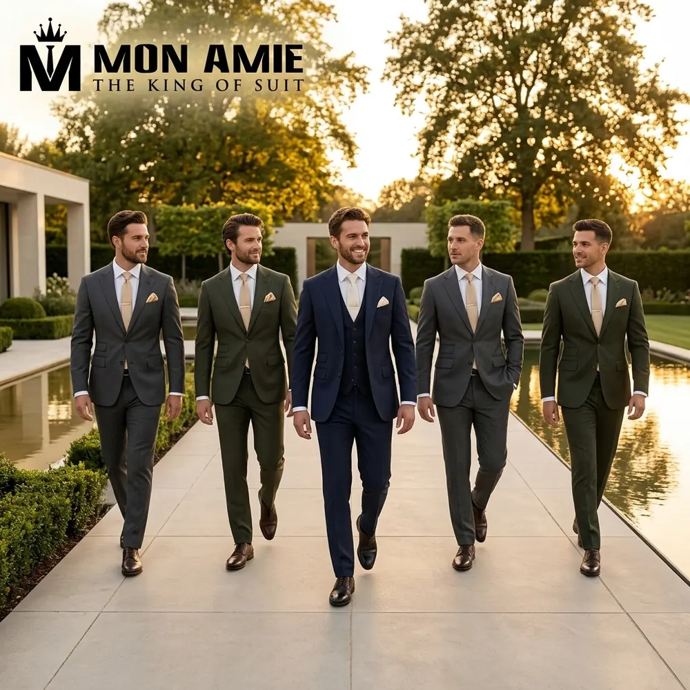 Dàn phụ rể lịch lãm trong bộ vest may đo từ Mon Amie