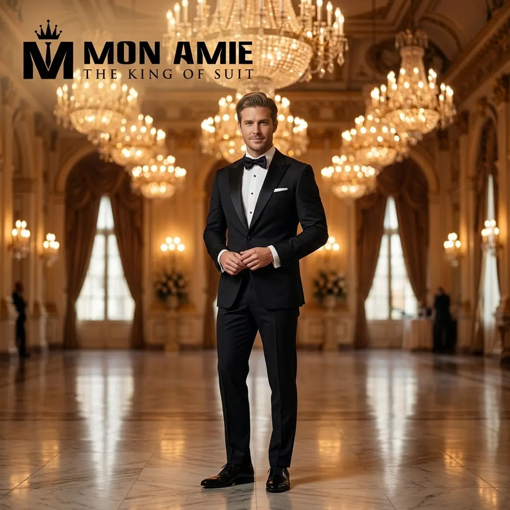 suit cưới luxury phong cách tuxedo cổ điển