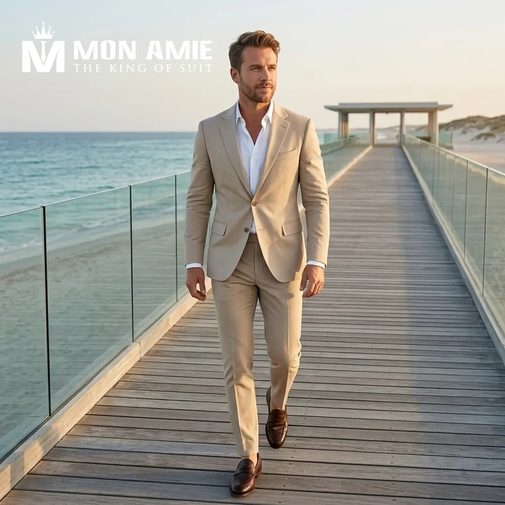 Refined accessories to pair with a beach wedding suit