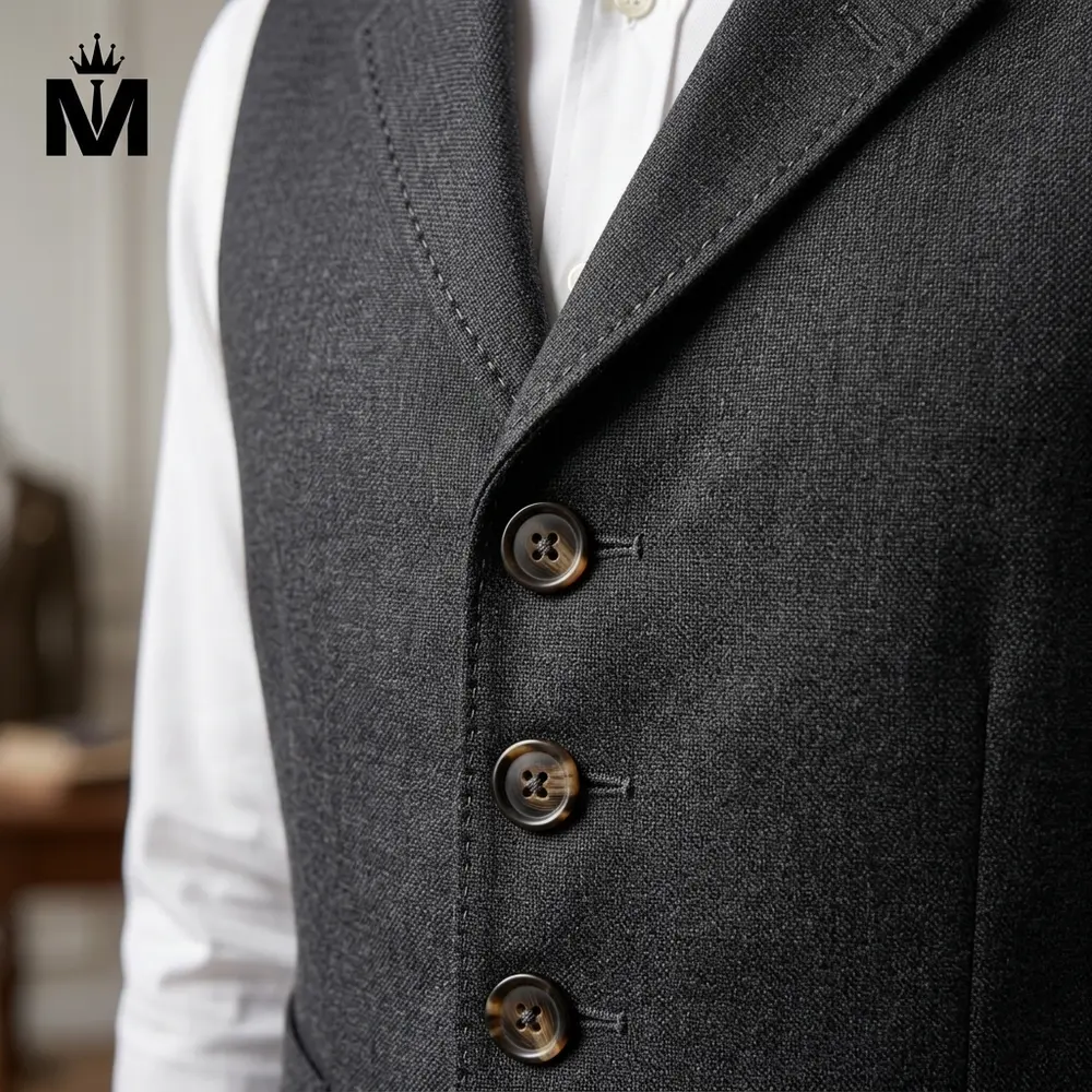 Vest nam một hàng khuy sang trọng tại Mon Amie