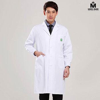 Đồng Phục Bác Sĩ Màu Trắng Ve Xuôi DPYT003