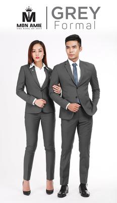 Bộ Đồng Phục Vest Nam Công Sở Cao Cấp Màu Xám