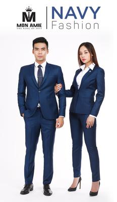Bộ Đồng Phục Vest Nam Công Sở Cao Cấp Màu Xanh Navy