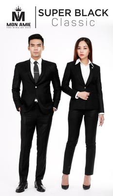 Bộ Đồng Phục Vest Nam Công Sở Cao Cấp Màu Đen