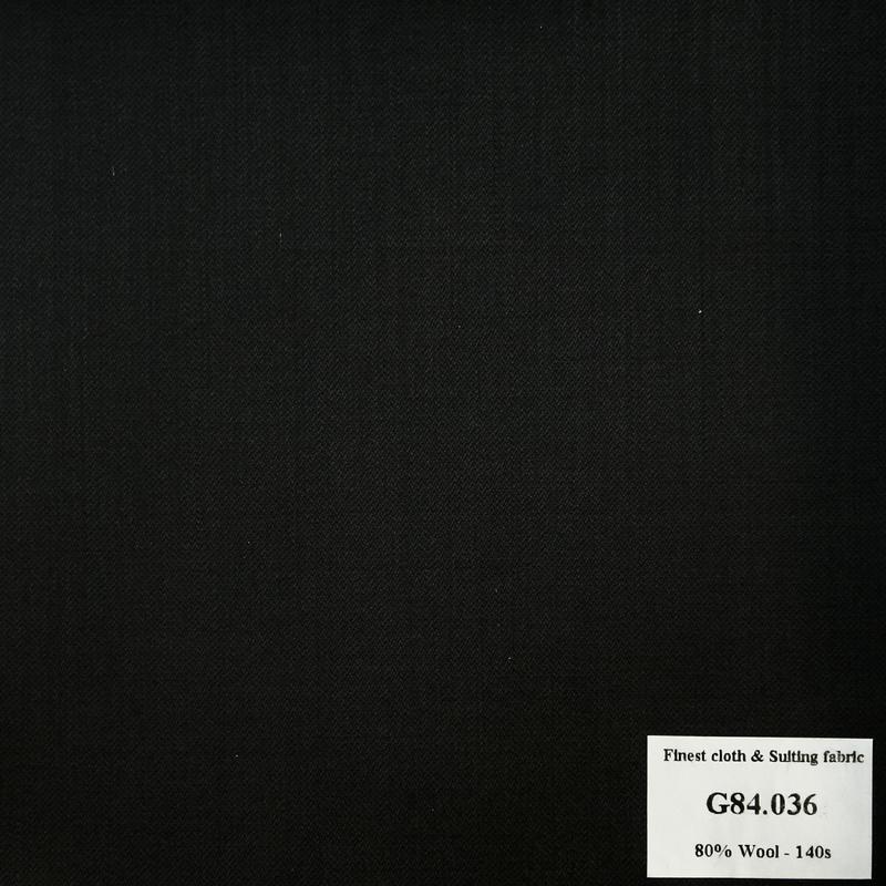 G84.036 Kevinlli V7 - Vải Suit 80% Wool - Xám Đen Trơn