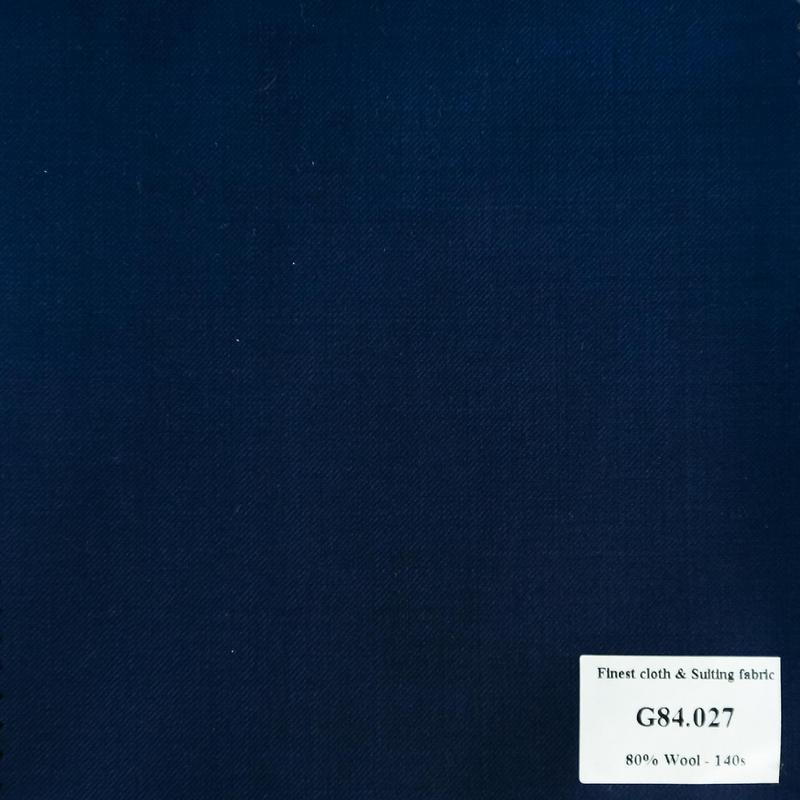 G84.027 Kevinlli V7 - Vải Suit 80% Wool - Xanh dương Trơn