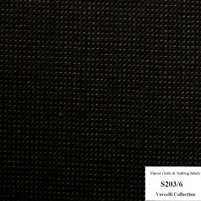 S203/6 Vercelli CVM - Vải Suit 95% Wool - Đen Trơn