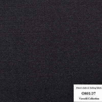 O801/37 Vercelli CVM - Vải Suit 95% Wool - Xanh đen Trơn