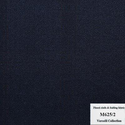 M625/2 Vercelli CVM - Vải Suit 95% Wool - Xanh navy Sọc