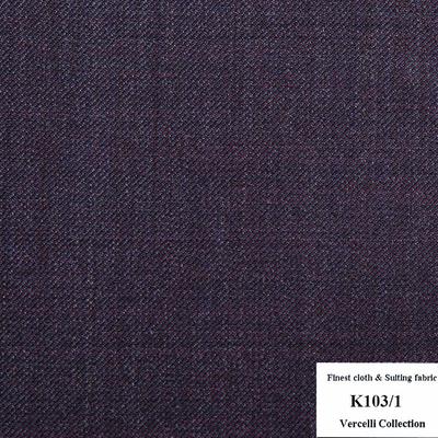 K103/1 Vercelli CVM - Vải Suit 95% Wool - Tím Trơn