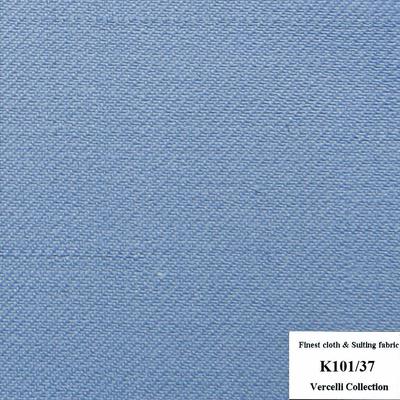 K101/37 Vercelli CVM - Vải Suit 95% Wool - Xanh Dương Trơn