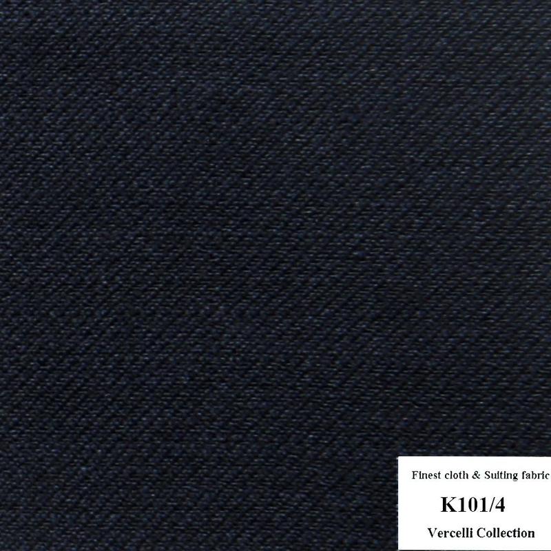 K101/4 Vercelli CVM - Vải Suit 95% Wool - Xanh navy Trơn