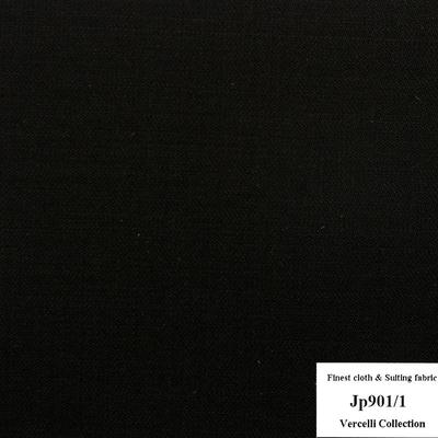Jp901/1 Vercelli CVM - Vải Suit 95% Wool - Đen Trơn