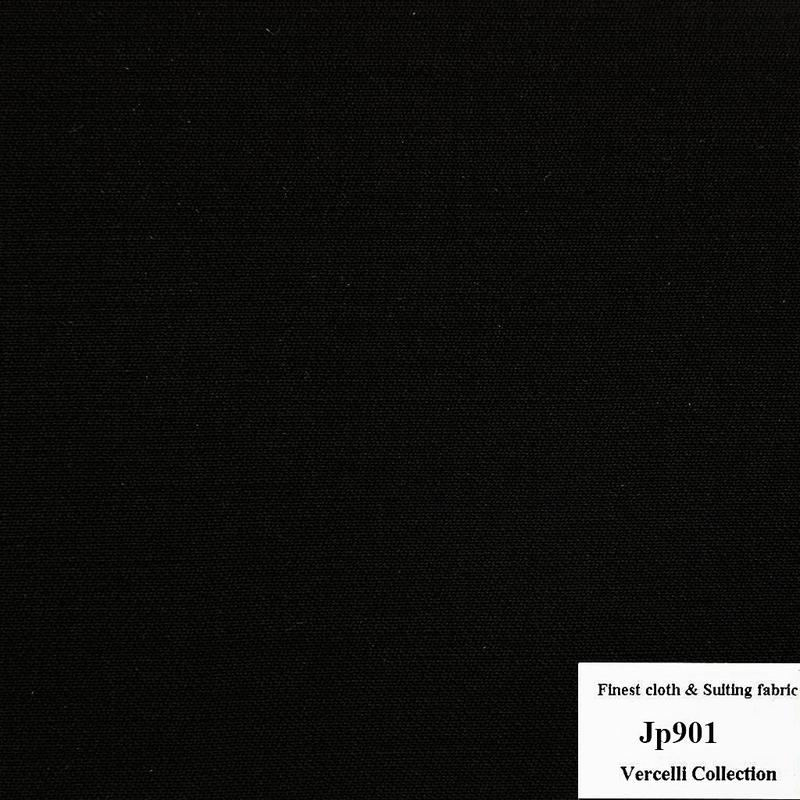 Jp901 Vercelli CVM - Vải Suit 95% Wool - Đen Trơn