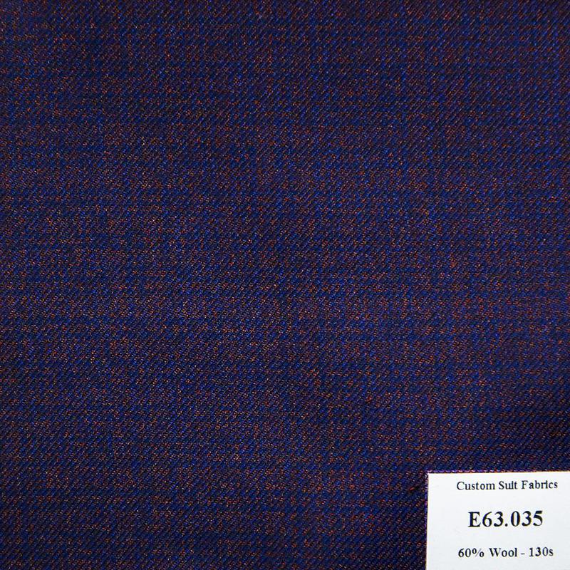 E63.035 Kevinlli V5 - Vải Suit 60% Wool - Đỏ Xanh Dương Hoa Văn