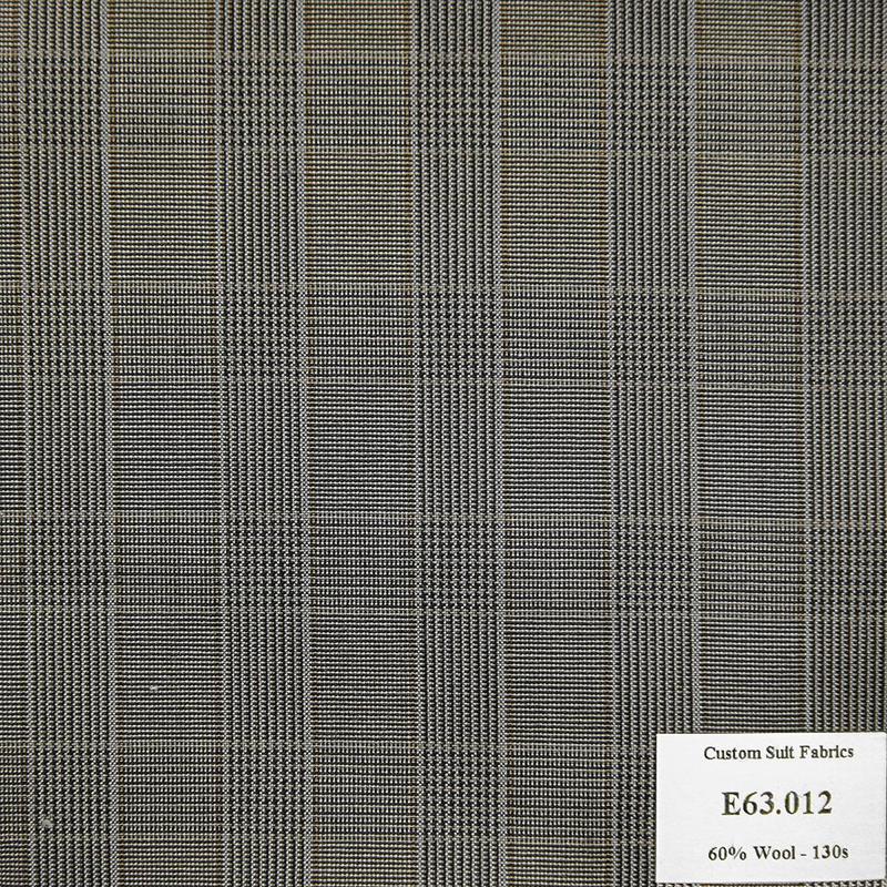 E63.012 Kevinlli V5 - Vải Suit 60% Wool - Xám Caro