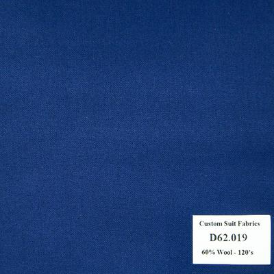  D62.019 Kevinlli V4 - Vải Suit 60% Wool - Xanh Dương Trơn