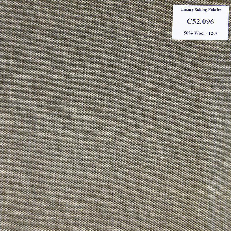 C52.096 Kevinlli V3 - Vải Suit 50% Wool - Nâu Trơn