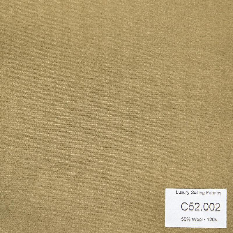 C52.002 Kevinlli V3 - Vải Suit 50% Wool - Vàng Trơn