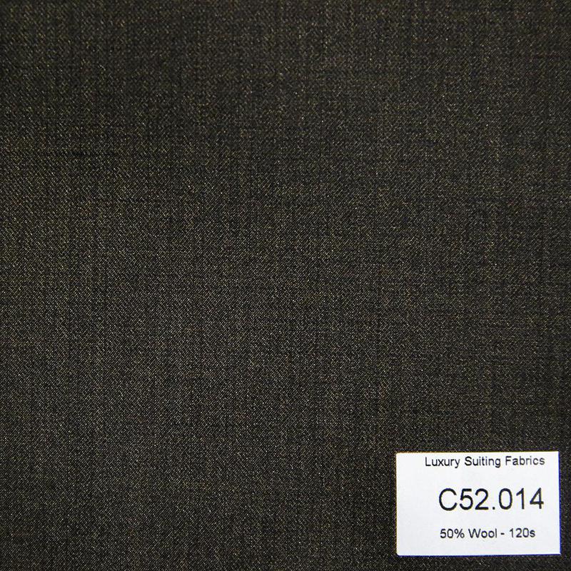 C52.014 Kevinlli V3 - Vải Suit 50% Wool - Đen Trơn