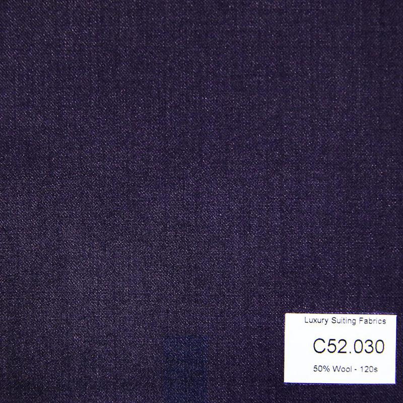 C52.030 Kevinlli V3 - Vải Suit 50% Wool - Đỏ Đô Trơn