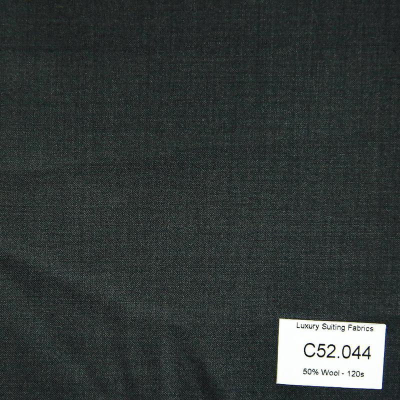 C52.044 Kevinlli V3 - Vải Suit 50% Wool - Đen Xám Trơn