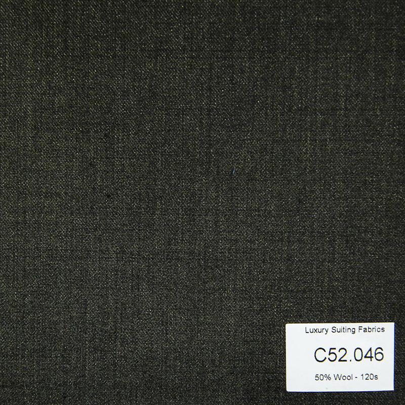 C52.046 Kevinlli V3 - Vải Suit 50% Wool - Đen Trơn