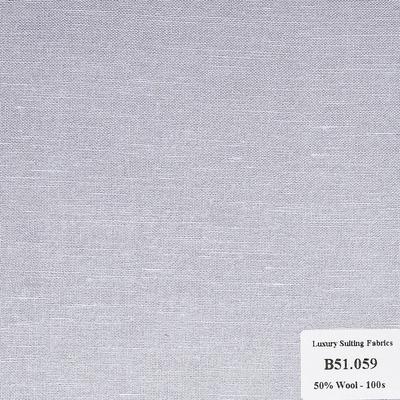 B51.059 Kevinlli V2 - Vải Suit 50% Wool - Trắng Trơn