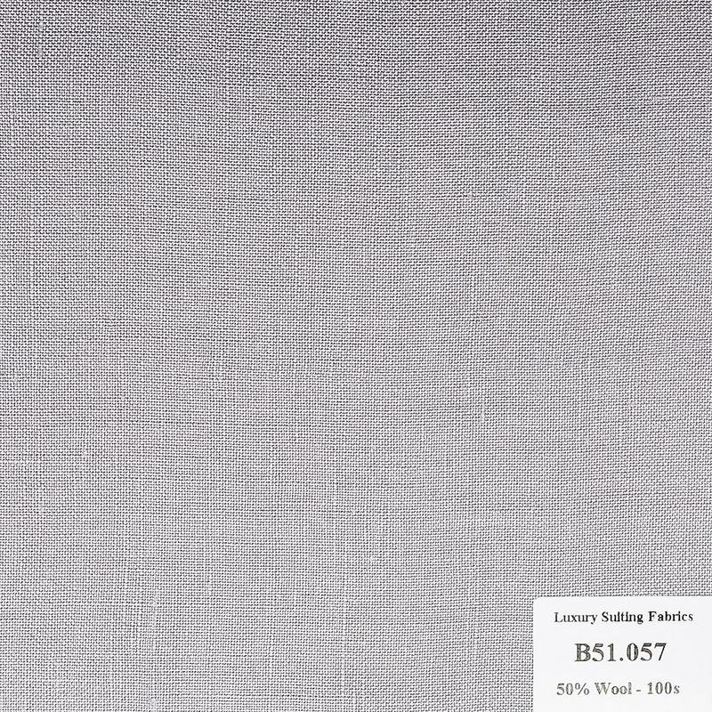 B51.057 Kevinlli V2 - Vải Suit 50% Wool - Xám Trơn