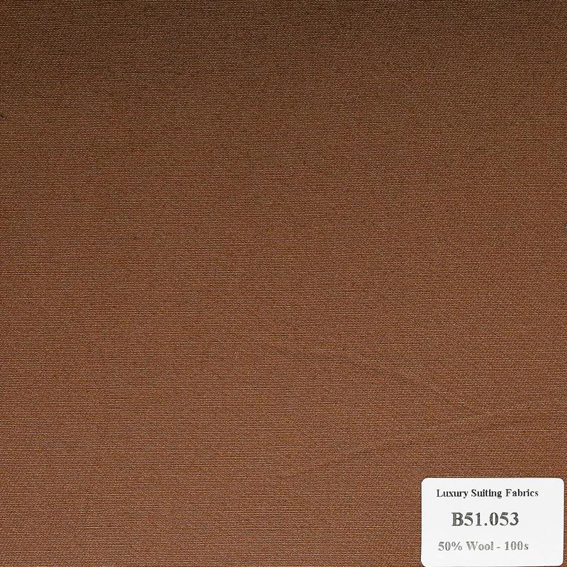 B51.053 Kevinlli V2 - Vải Suit 50% Wool - Cam Trơn