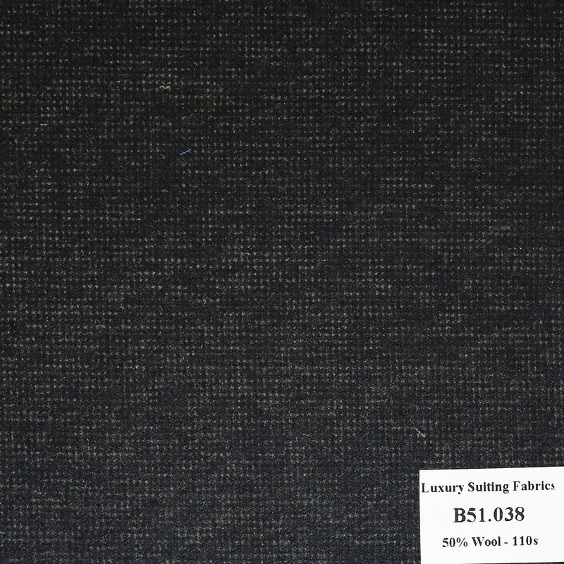 B51.038 Kevinlli V2 - Vải Suit 50% Wool - Xanh Lá Trơn