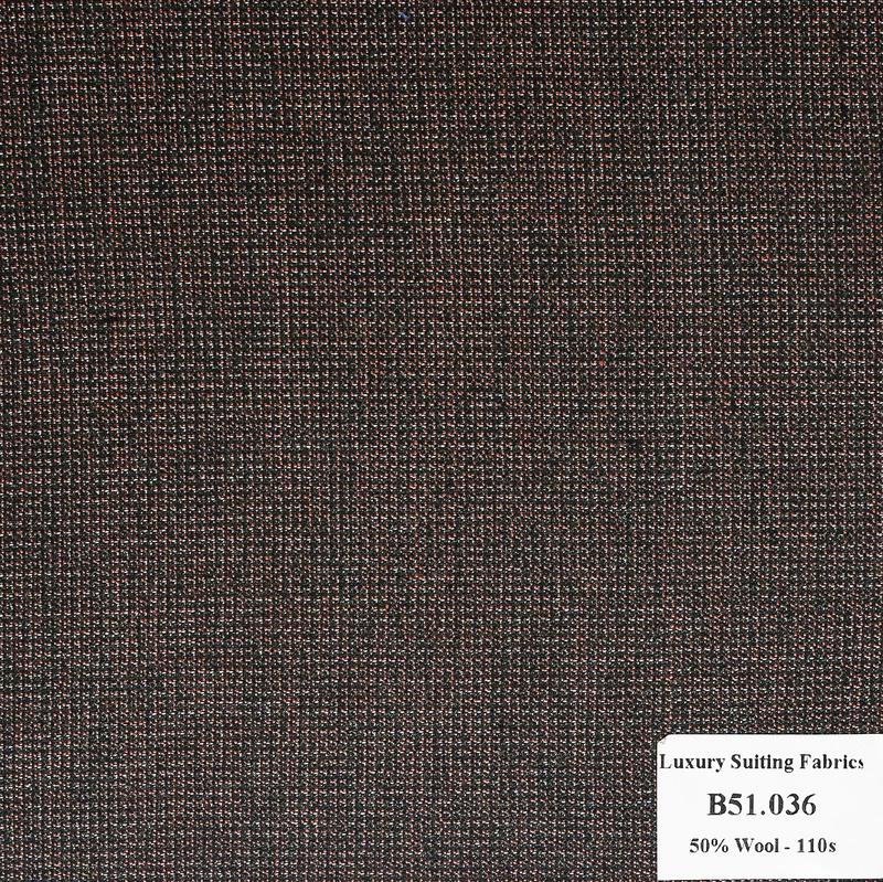 B51.036 Kevinlli V2 - Vải Suit 50% Wool - Nâu Trơn