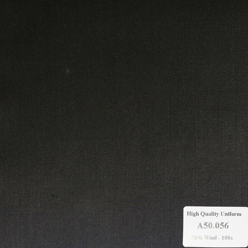 A50.056 Kevinlli V1 - Vải Suit 50% Wool - Nâu Đen Trơn