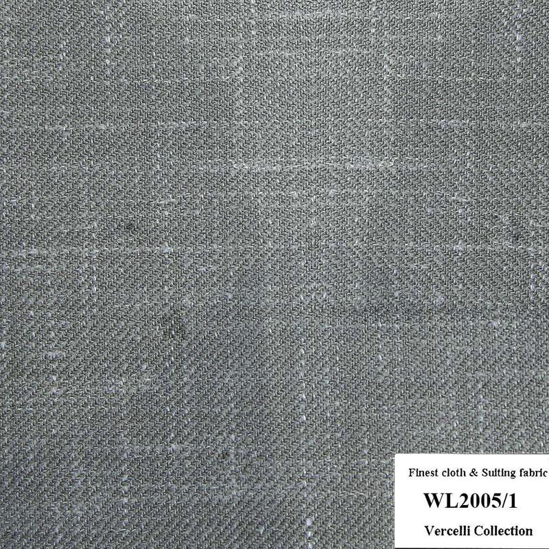 WL2005/1 Vercelli CXM - Vải Suit 95% Wool - Xám Trơn