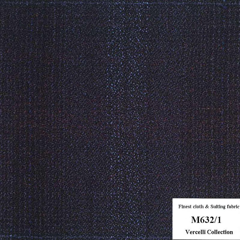 M632/1 Vercelli CXM - Vải Suit 95% Wool - Xanh Dương Sọc