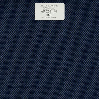 AR 2261 94  CANONICO - 100% Wool - Xanh Dương Trơn