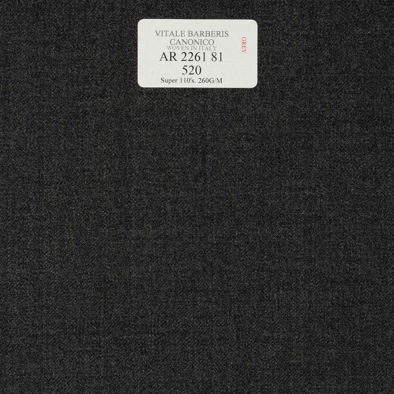AR 2261 81 CANONICO - 100% Wool - Xám Trơn