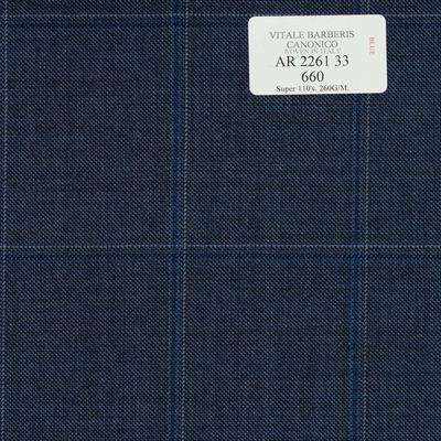 AR 2261 33 CANONICO - 100% Wool - Xanh Dương Caro