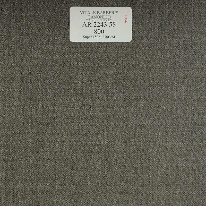 AR 2243 58 CANONICO - 100% Wool - Xám Trơn