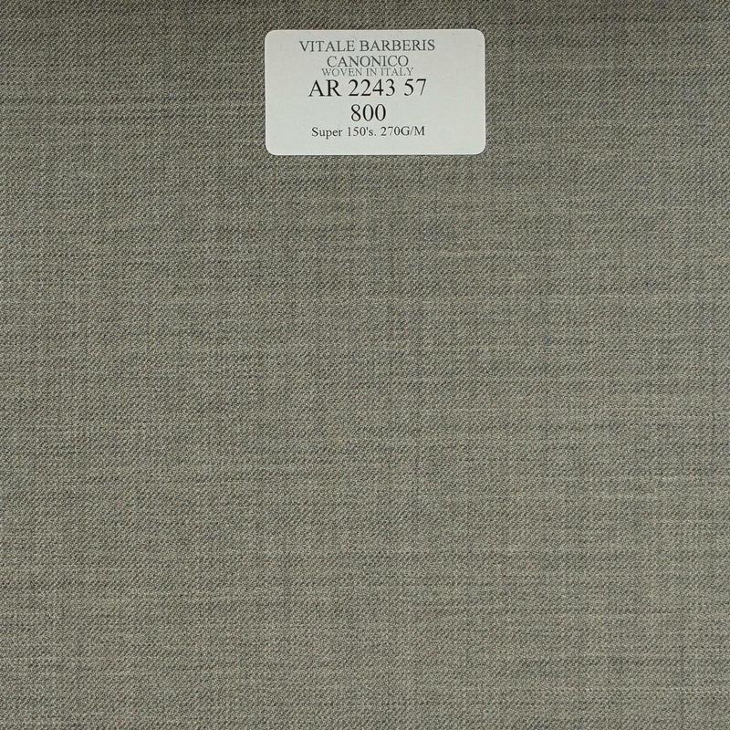 AR 2243 57 CANONICO - 100% Wool - Xám Trơn