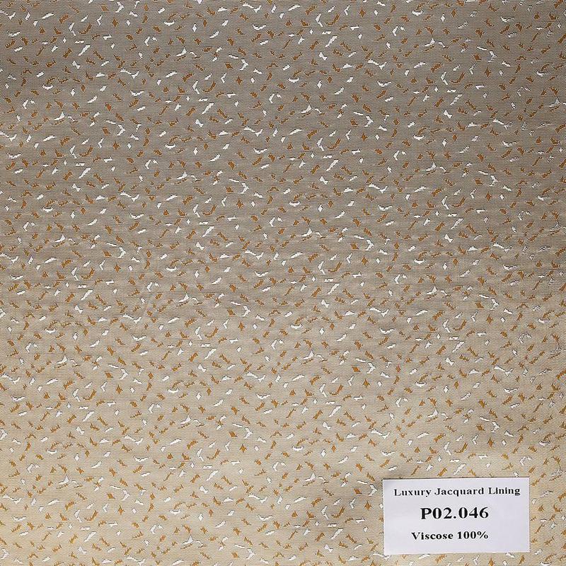 P02.046 Luxury Jacquard Lining - Nâu Hoa Văn